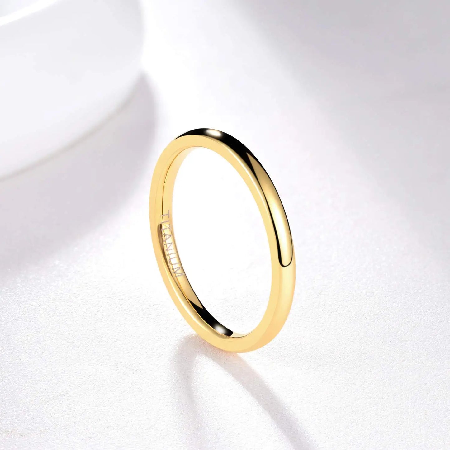 Bague Alliance | Classique Titane Doré - Oxior