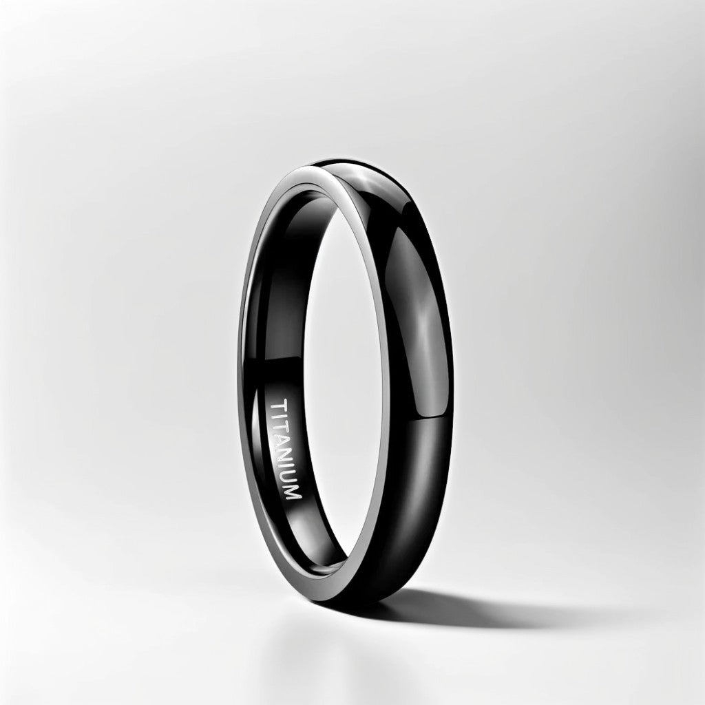 Bague Alliance | Classique Titane Noir - Oxior