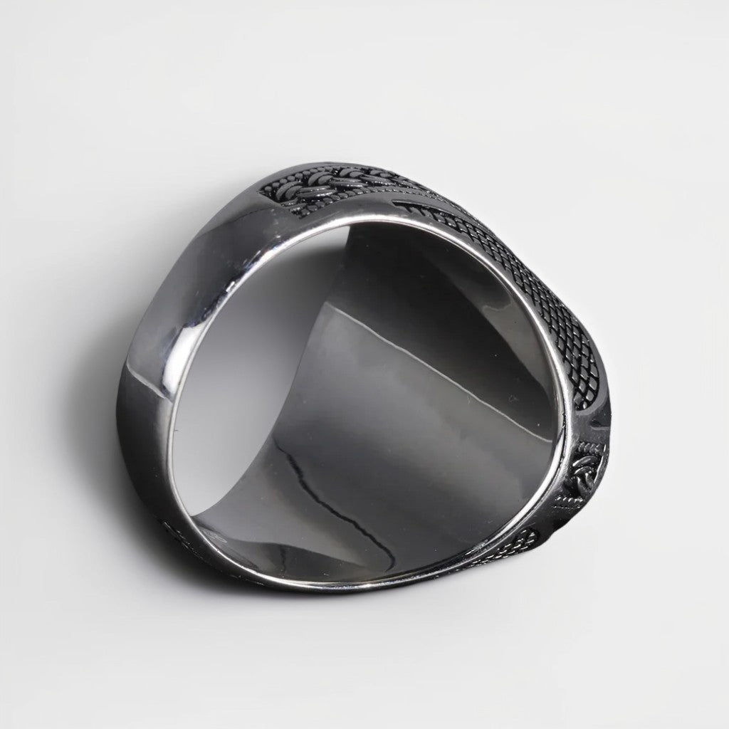Bague Argent Homme | Modèle Chevalière Royale Rubis – Zircon Rouge – Argent 925 - Oxior