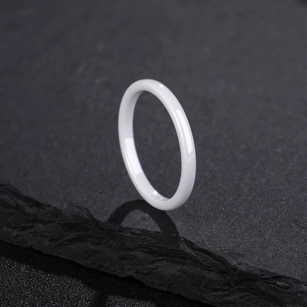 Bague Céramique Homme | Blanc Classique - Oxior