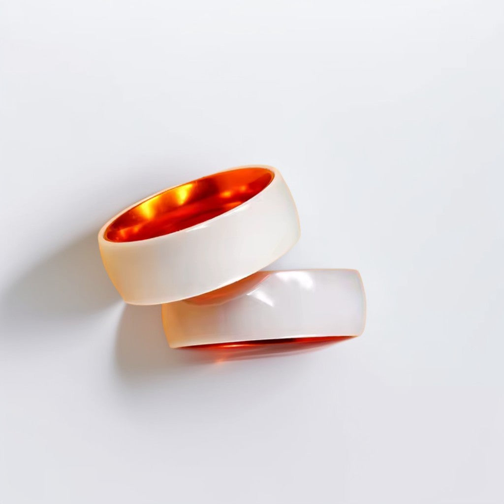 Bague Céramique Homme | Blanc et Coloré - Aluminium & Céramique - Oxior