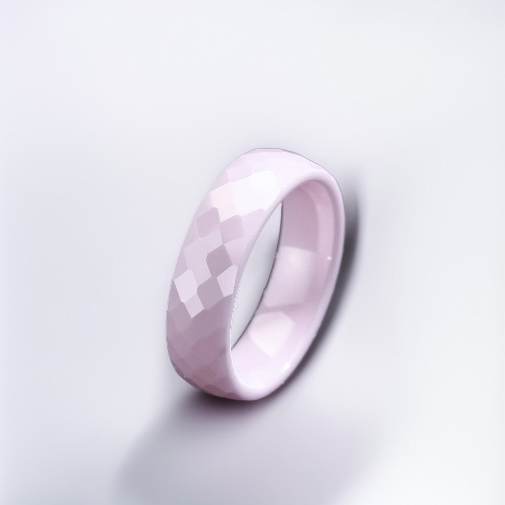 Bague Céramique Homme | Rose Facette - Oxior