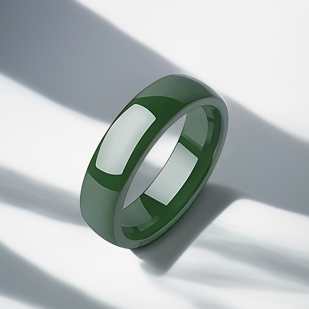 Bague Céramique Homme | Vert Classique - Oxior