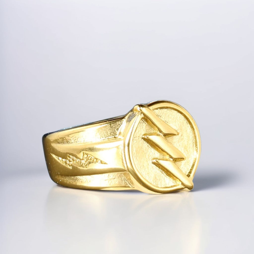 Bague Homme Dorée | Chevalière Flash - Acier Inoxydable - Oxior