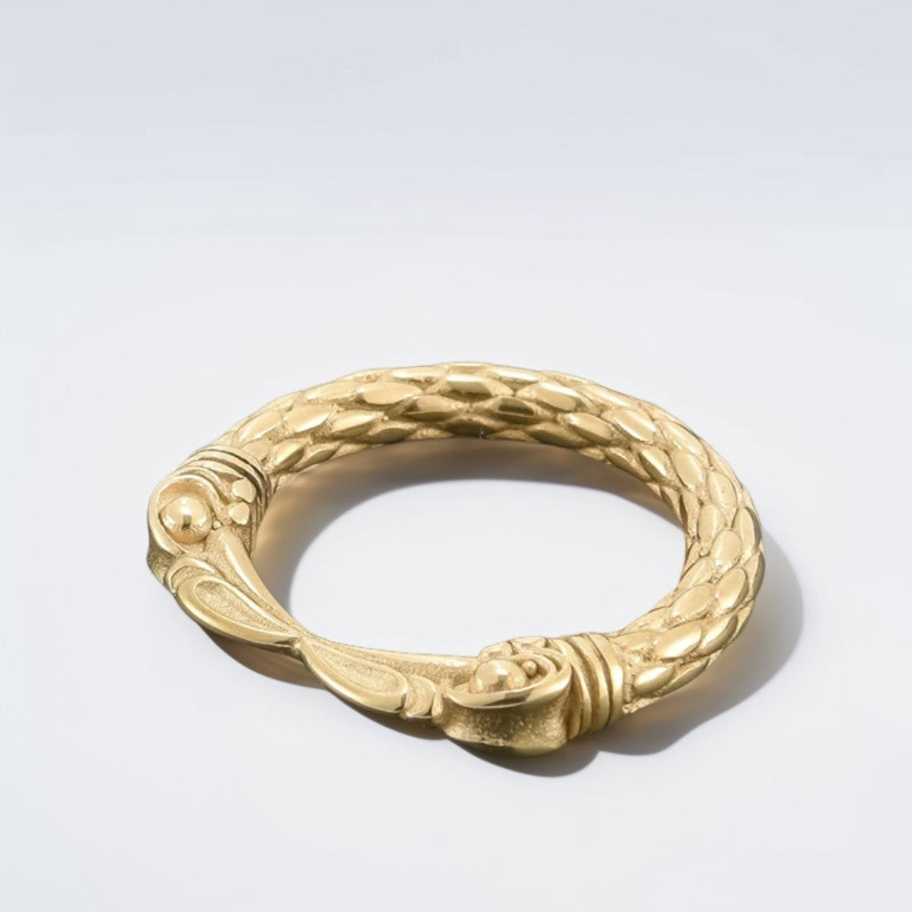 Bague Homme Dorée | Modèle Becs d'Aigles – Acier Inoxydable - Oxior