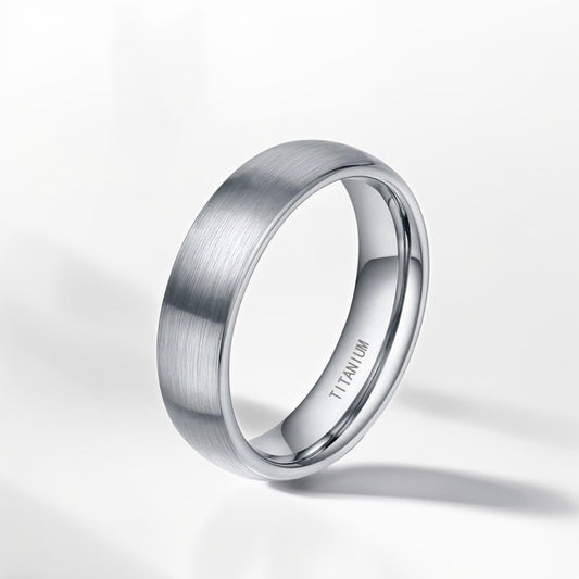 Bague Alliance | Brossé Titane Argenté - Oxior