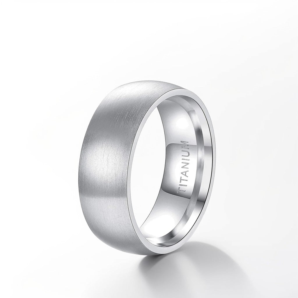 Bague Alliance | Brossé Titane Argenté - Oxior