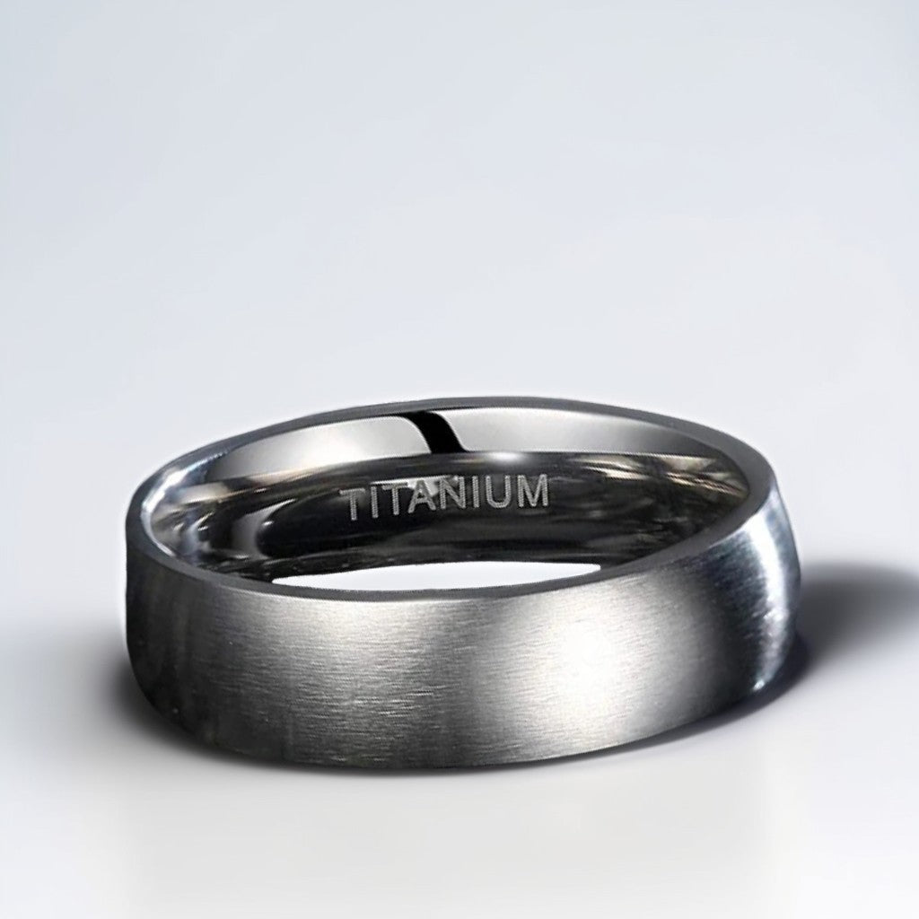 Bague Alliance | Brossé Titane Argenté - Oxior