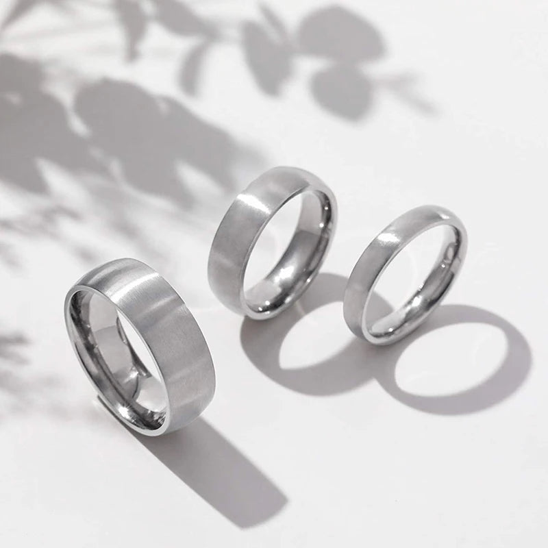Bague Alliance | Brossé Titane Argenté - Oxior