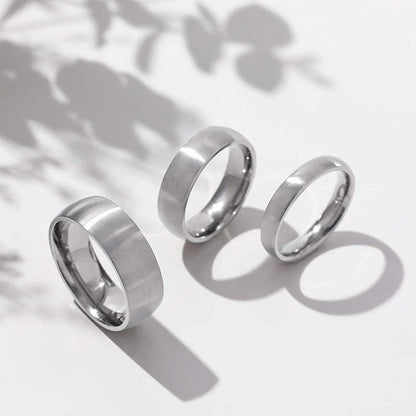 Bague Alliance | Brossé Titane Argenté - Oxior