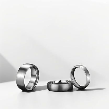 Bague Alliance | Brossé Titane Argenté - Oxior