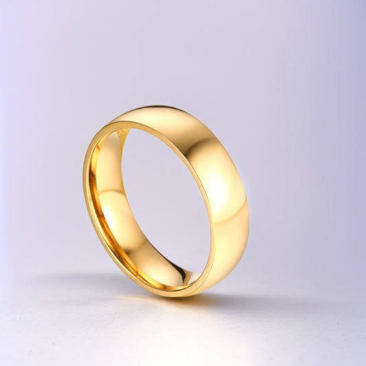 Bague Alliance | Classique Dorée - Acier Inoxidable - Oxior