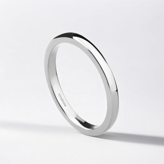Bague Alliance | Classique Titane Argenté - Oxior