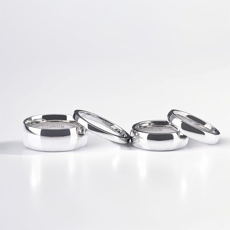 Bague Alliance | Classique Titane Argenté - Oxior