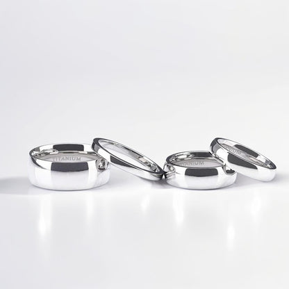 Bague Alliance | Classique Titane Argenté - Oxior