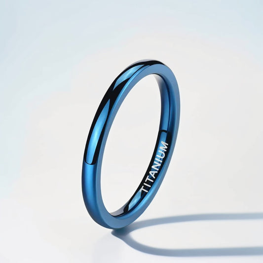 Bague Alliance | Classique Titane Bleu - Oxior