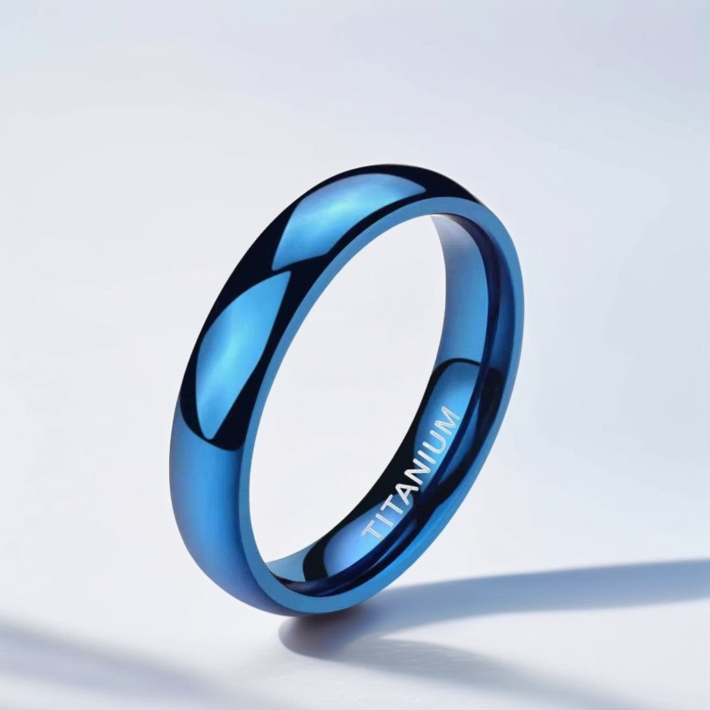 Bague Alliance | Classique Titane Bleu - Oxior