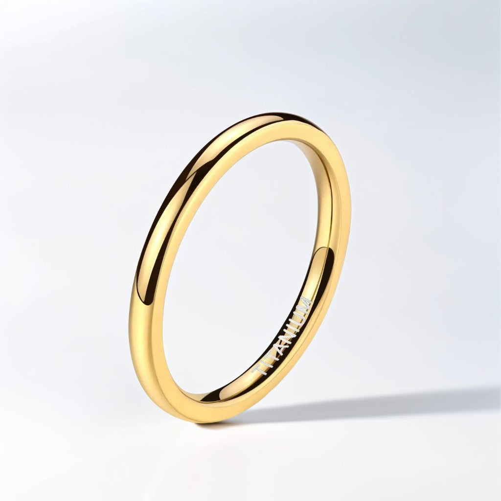 Bague Alliance | Classique Titane Doré - Oxior