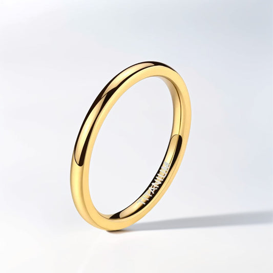 Bague Alliance | Classique Titane Doré - Oxior