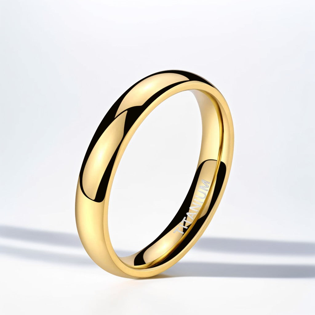 Bague Alliance | Classique Titane Doré - Oxior