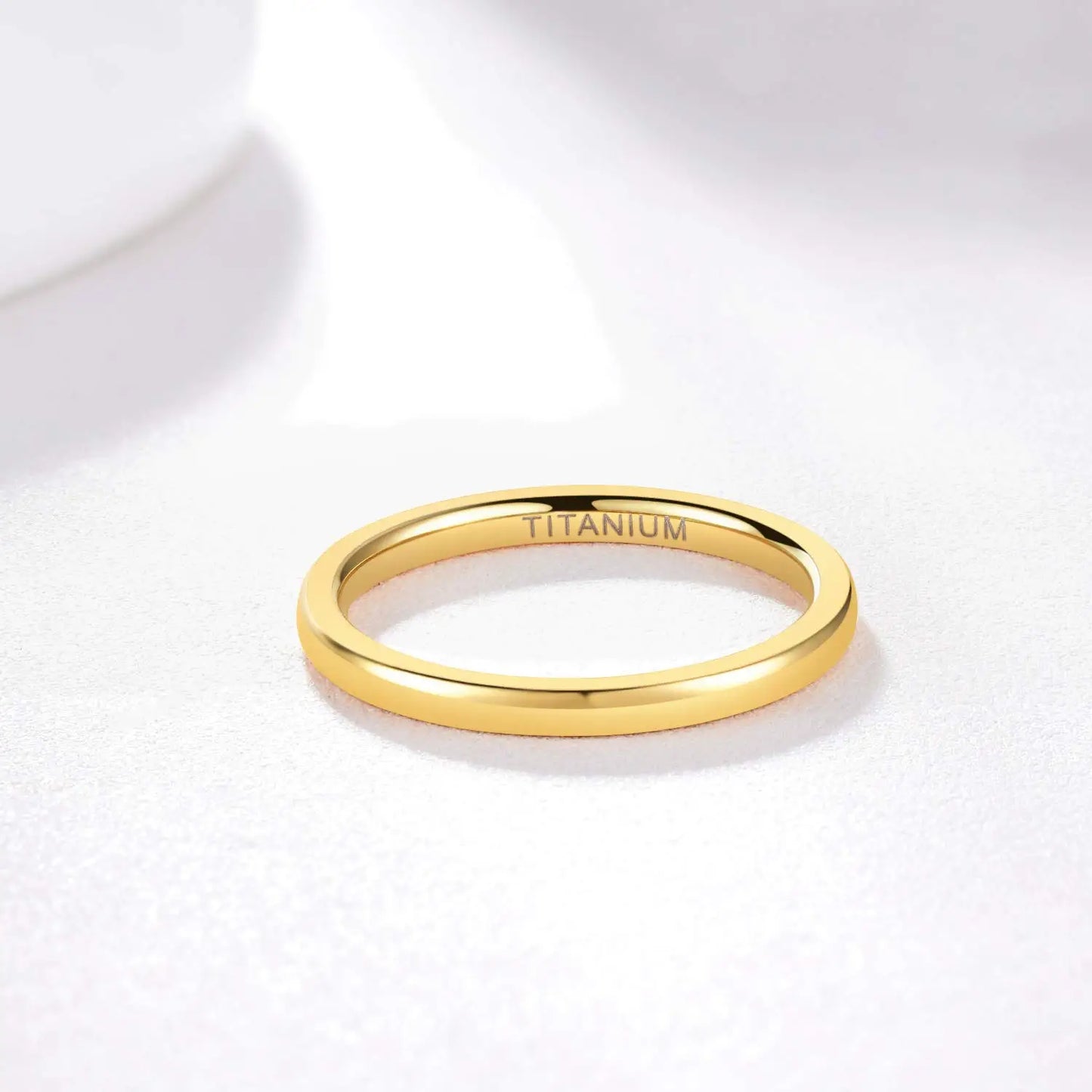 Bague Alliance | Classique Titane Doré - Oxior