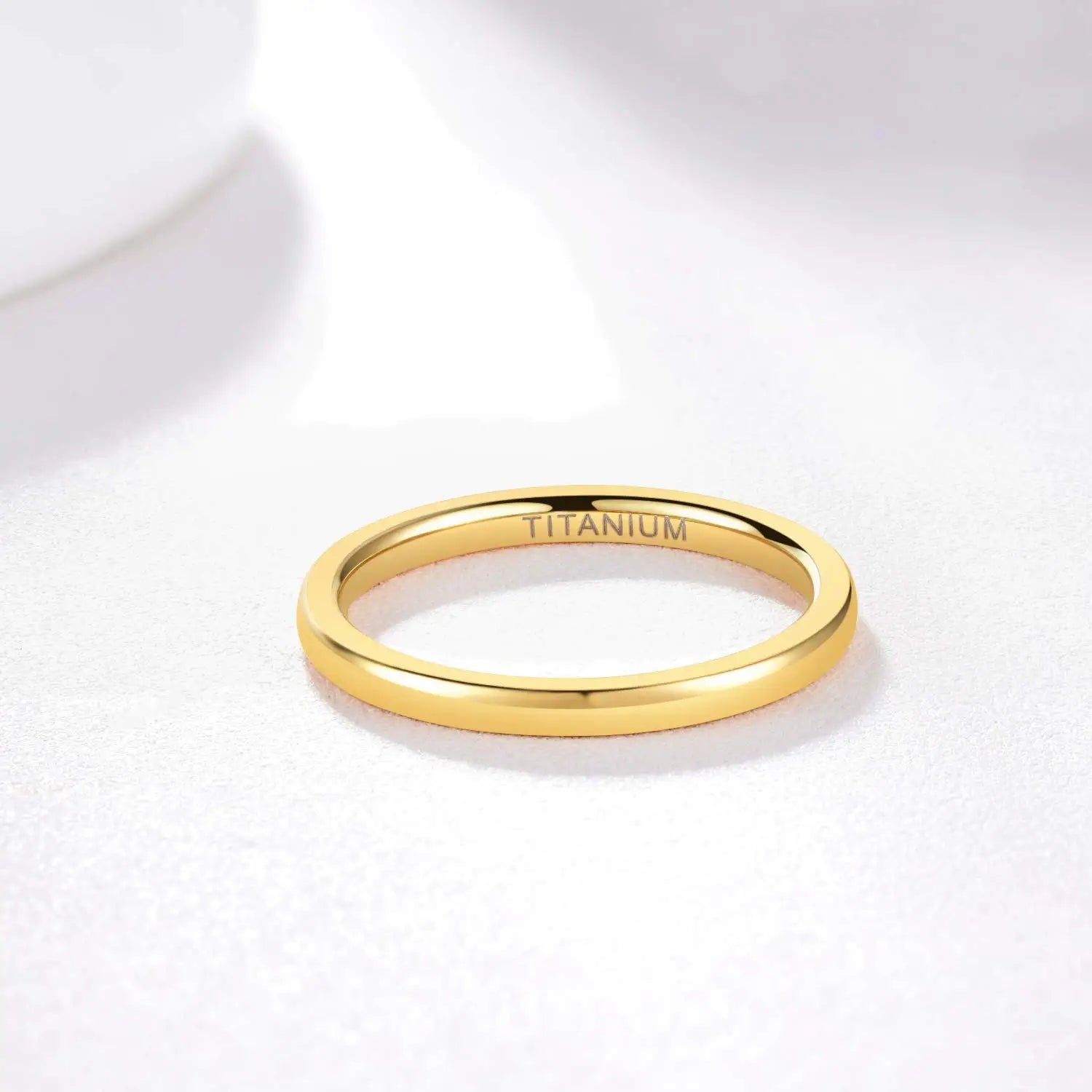 Bague Alliance | Classique Titane Doré - Oxior
