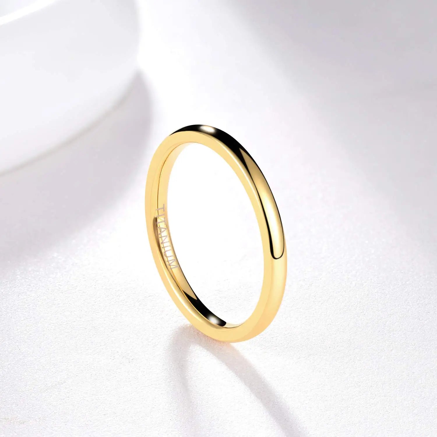 Bague Alliance | Classique Titane Doré - Oxior