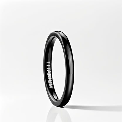 Bague Alliance | Classique Titane Noir - Oxior