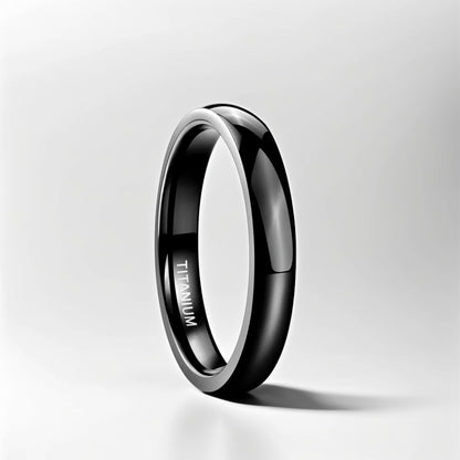 Bague Alliance | Classique Titane Noir - Oxior