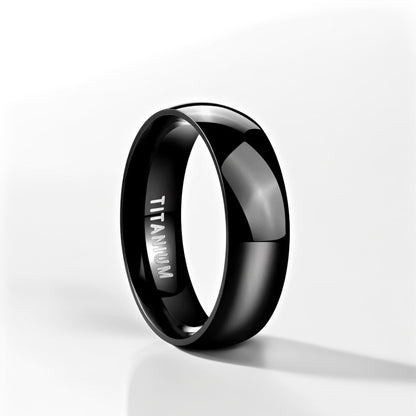 Bague Alliance | Classique Titane Noir - Oxior