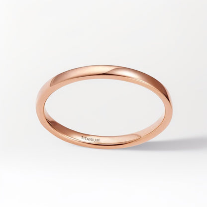 Bague Alliance | Classique Titane Or Rose - Oxior