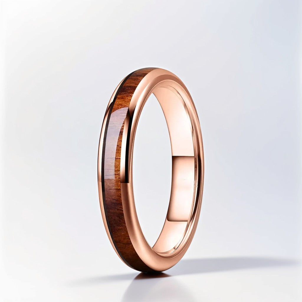 Bague Alliance | Modèle Intemporel - Acier Or Rose - Oxior
