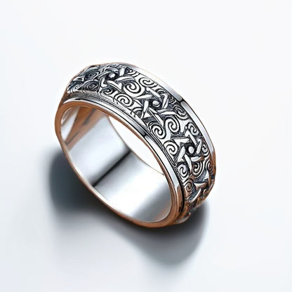 Bague Anti Stress Homme | Modèle Etoile de David - Argent Sterling 925 - Oxior
