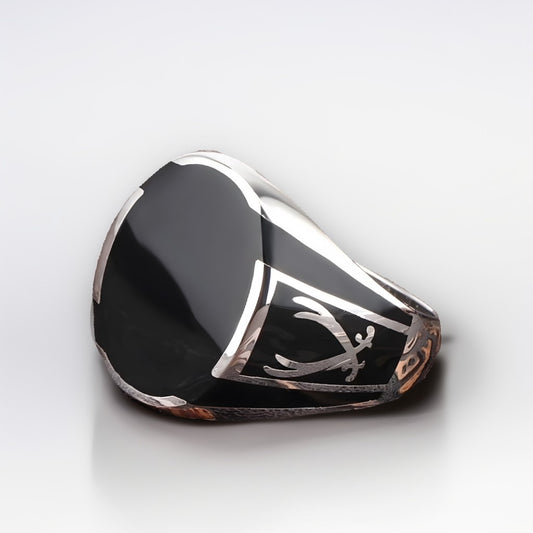 Bague Argent Homme | Modèle Chevalière Double Sabre – Argent 925 - Oxior