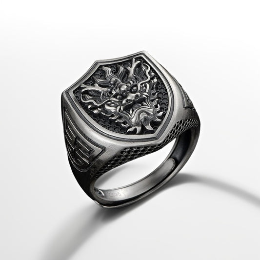 Bague Argent Homme | Modèle Chevalière Oni - Argent Sterling 925 - Oxior