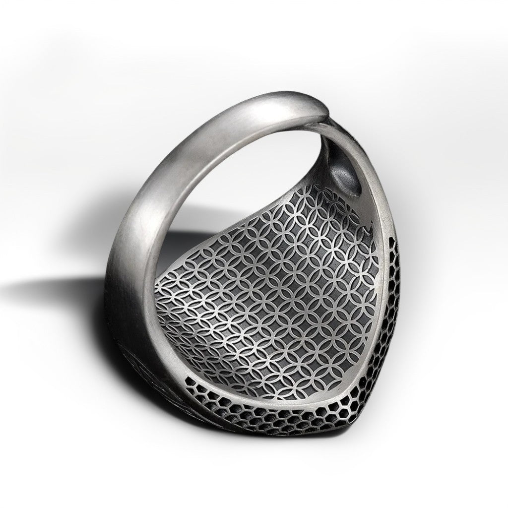 Bague Argent Homme | Modèle Chevalière Oni - Argent Sterling 925 - Oxior