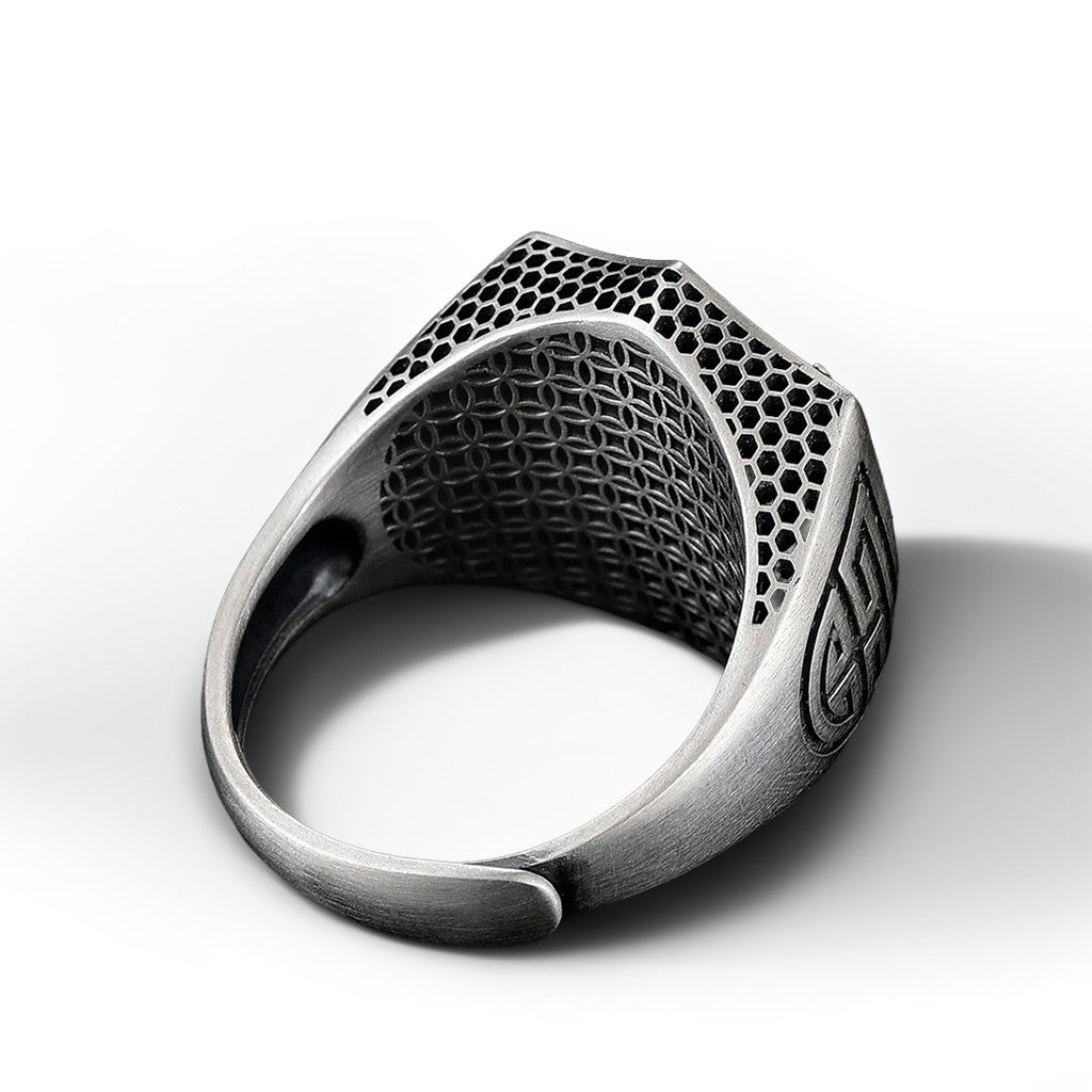 Bague Argent Homme | Modèle Chevalière Oni - Argent Sterling 925 - Oxior