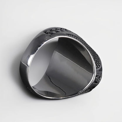 Bague Argent Homme | Modèle Chevalière Royale Rubis – Zircon Rouge – Argent 925 - Oxior