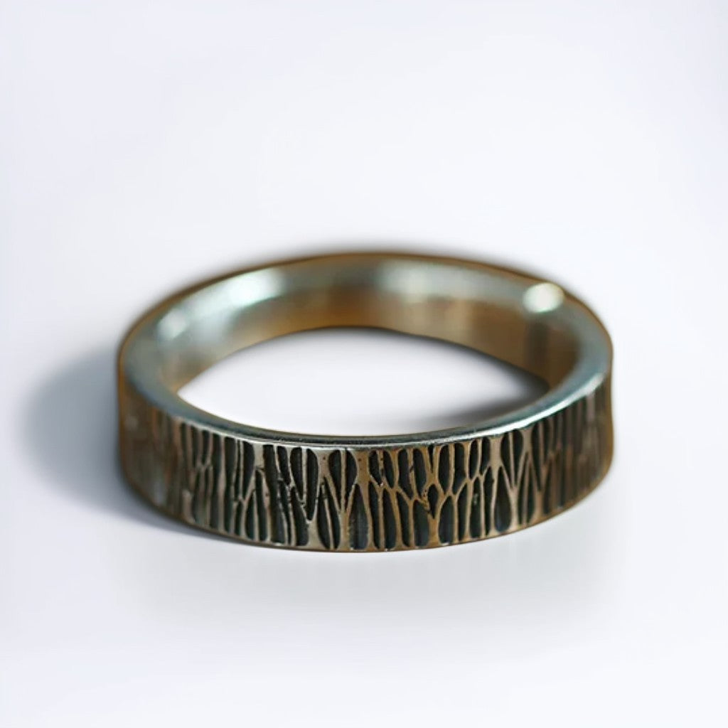 Bague Argent Homme | Modèle Ecorce - Argent Sterling 925 - Oxior