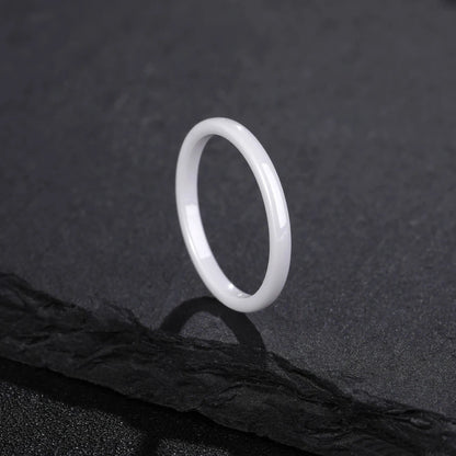 Bague Céramique Homme | Blanc Classique - Oxior