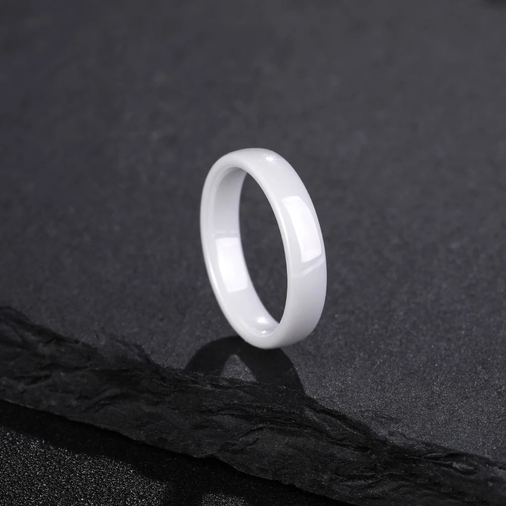 Bague Céramique Homme | Blanc Classique - Oxior