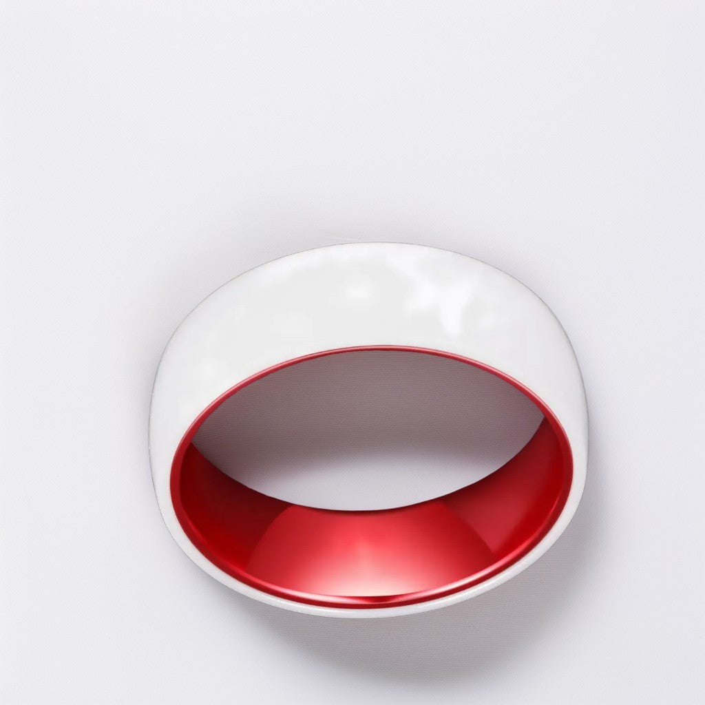 Bague Céramique Homme | Blanc et Coloré - Aluminium & Céramique - Oxior