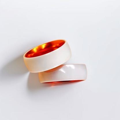Bague Céramique Homme | Blanc et Coloré - Aluminium & Céramique - Oxior