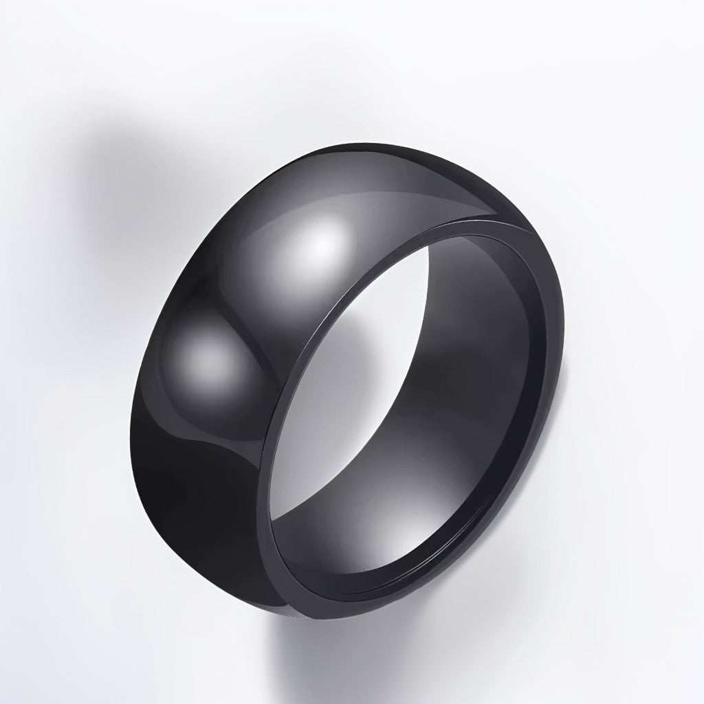 Bague Céramique Homme | Noir Classique - Oxior