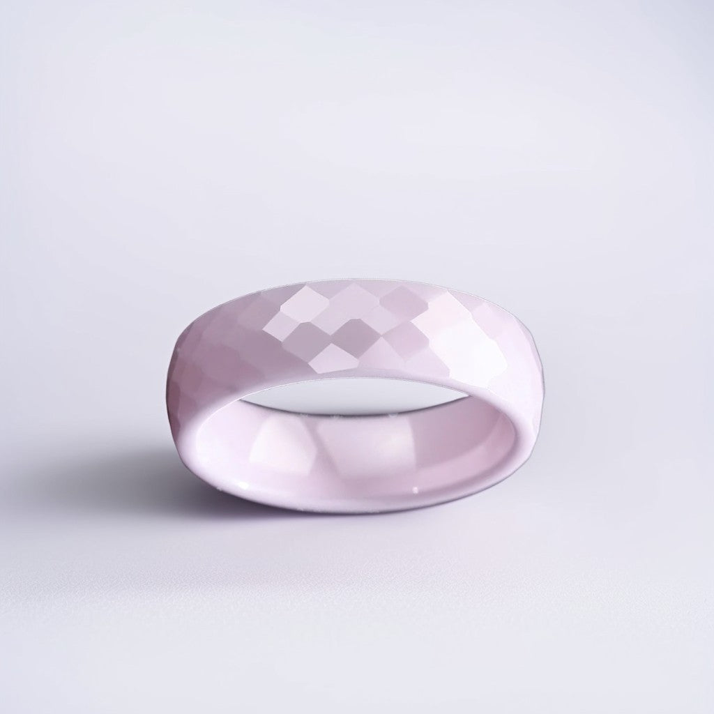 Bague Céramique Homme | Rose Facette - Oxior