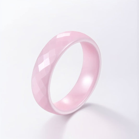 Bague Céramique Homme | Rose Facette - Oxior
