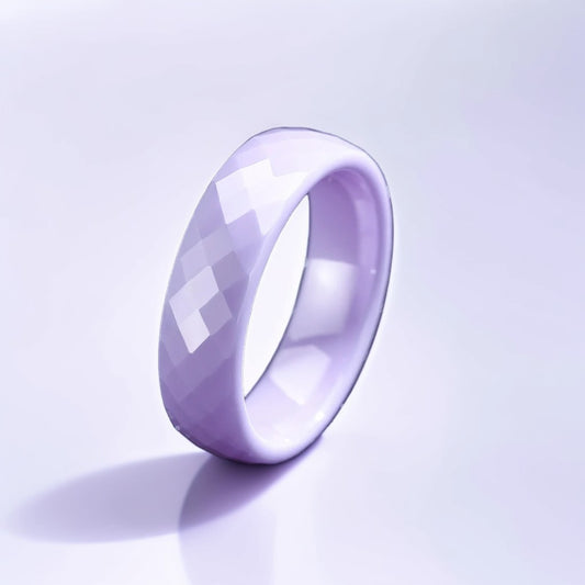 Bague Céramique Homme | Violet Facette - Oxior