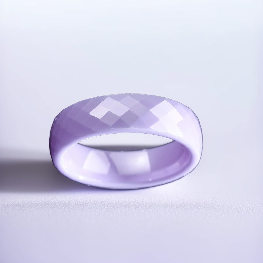 Bague Céramique Homme | Violet Facette - Oxior