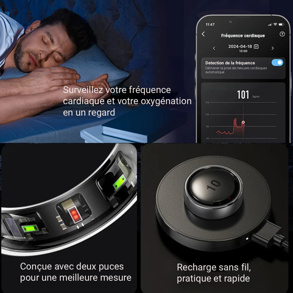 Bague Connectée Homme | Modèle R10 - Argenté - Oxior