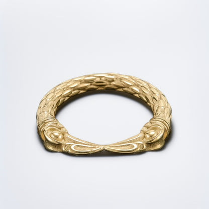 Bague Homme Dorée | Modèle Becs d'Aigles – Acier Inoxydable - Oxior